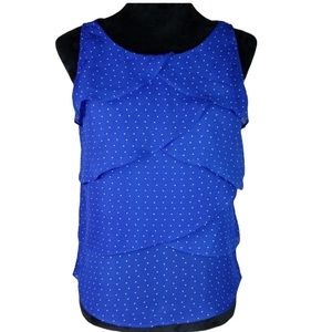 Jules & Leopold blue polka-dot tank XS